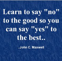 say no to say yes